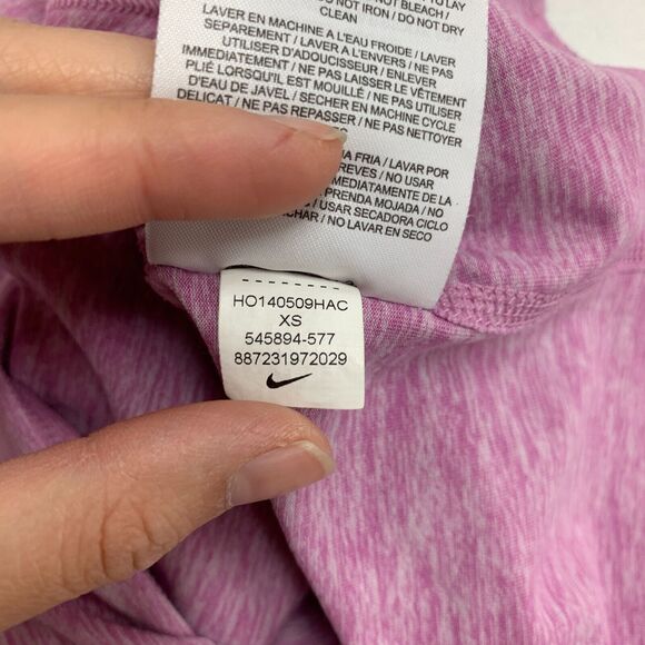 Nike Running Element Hooded Jacket Womens XS Purple Dri Fit Flat Seam Thumbholes - Picture 13 of 16